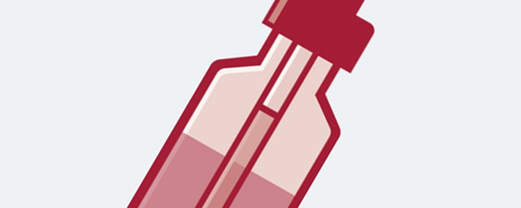 Conta gotas vermelho